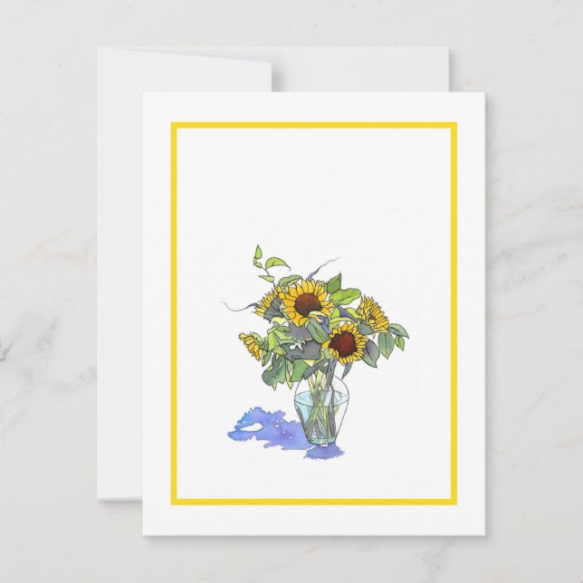 Sunflowers Note Card (Front)
