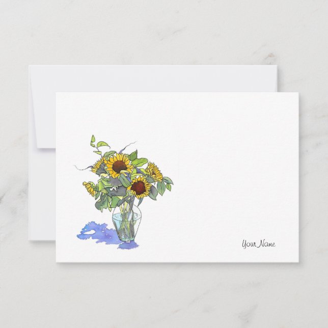 Sunflowers Note Card (Front)