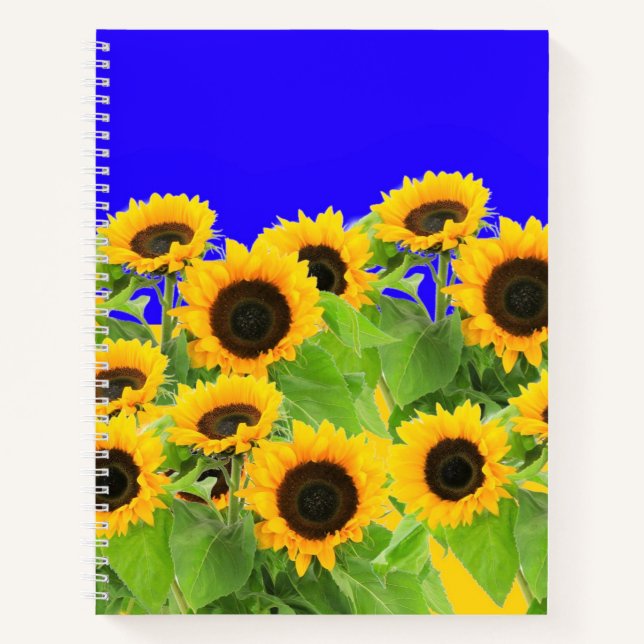 Sunflowers Notebook Ukrainian Flag Colors (Front)