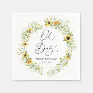 Sunflowers Oh baby Napkins