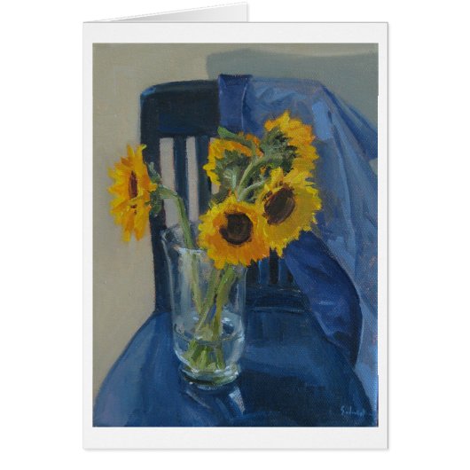 Sunflowers on a Chair Art Card (Front)