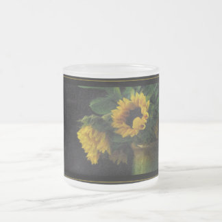 Sunflowers On A Frosted Mug