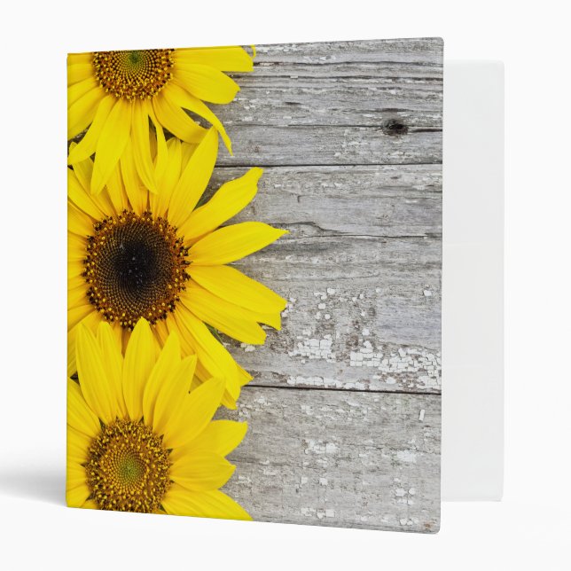 Sunflowers on a table 3 ring binder (Front/Inside)