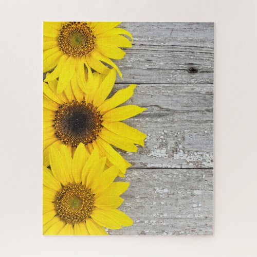 Sunflowers on a table jigsaw puzzle