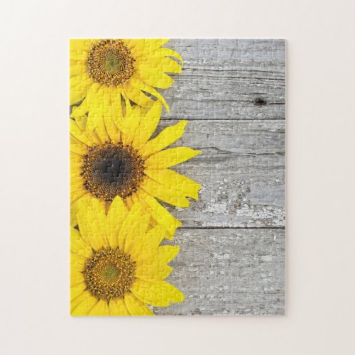 Sunflowers on a table jigsaw puzzle