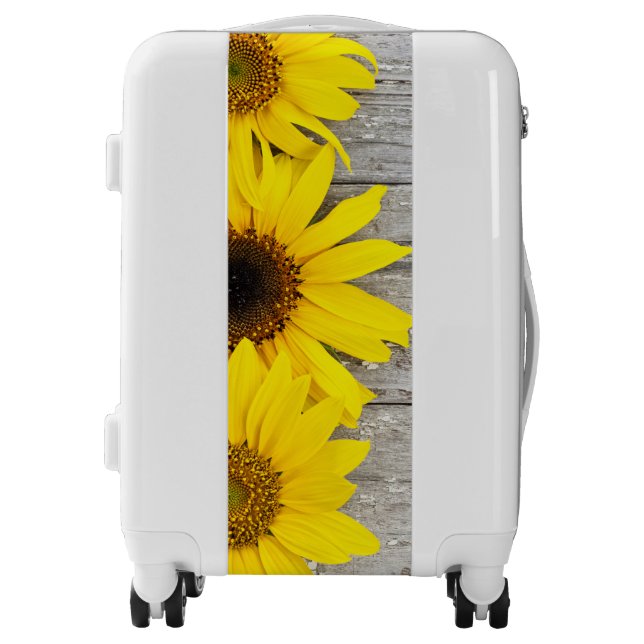 Sunflowers on a table luggage (Front)