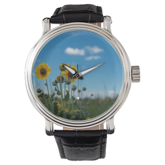Sunflowers on Blue Sky Watch (Front)