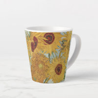 Sunflowers(on blue)-Vincent van Gogh Small