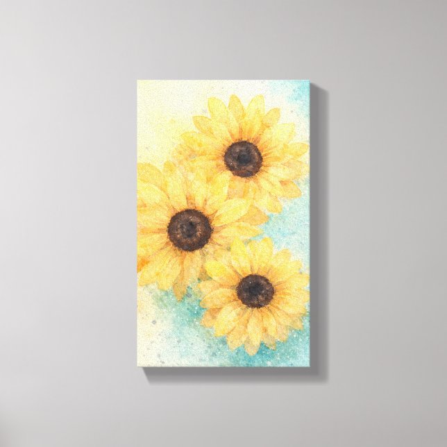 Sunflowers on Canvas Print (Front)
