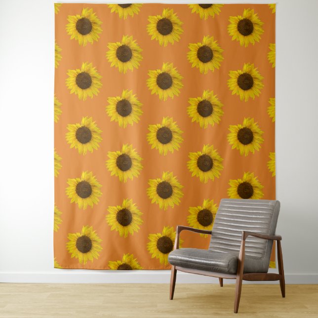 Sunflowers Orange Tapestry (In Situ)