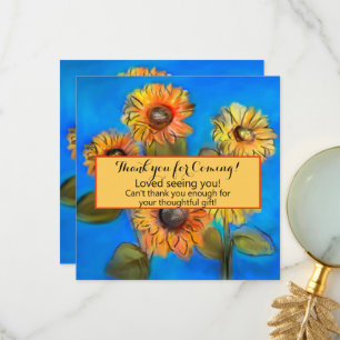 Sunflowers Original Art Casual Thank You Card