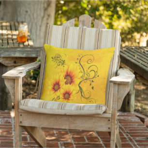 Sunflowers Outdoor Pillow