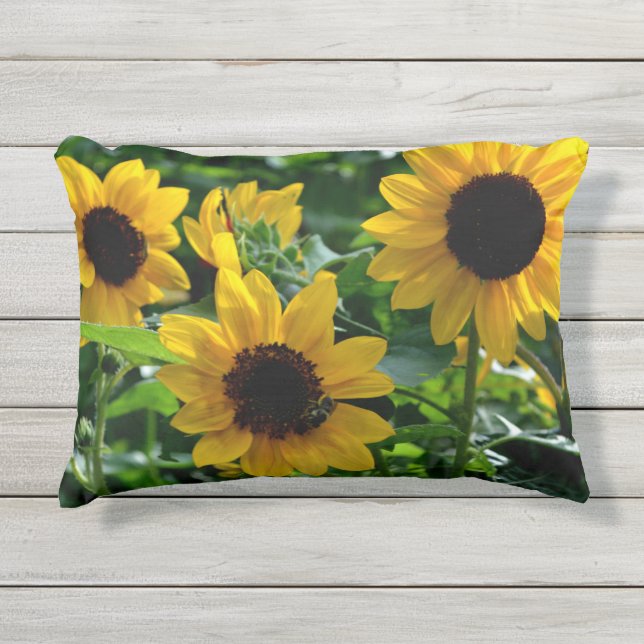 Sunflowers Outdoor Pillow (Front)