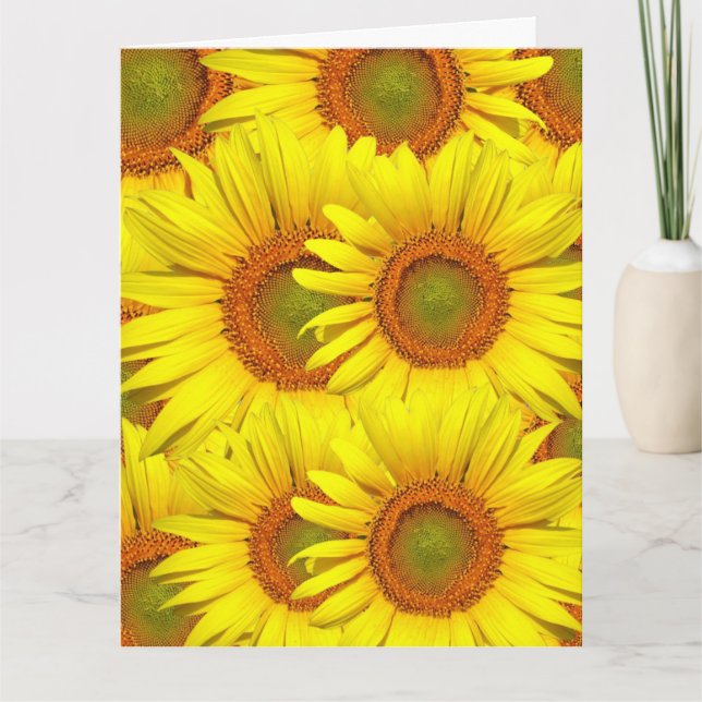 SUNFLOWERS OVERSIZED BIRTHDAY GREETING CARD (Front)