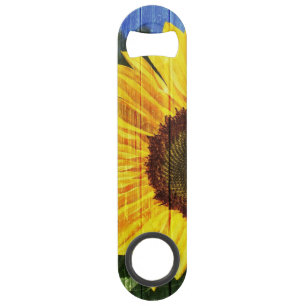 Sunflowers Painted Fence Bar Key