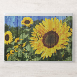 Sunflowers Painted Fence HP Laptop Skin