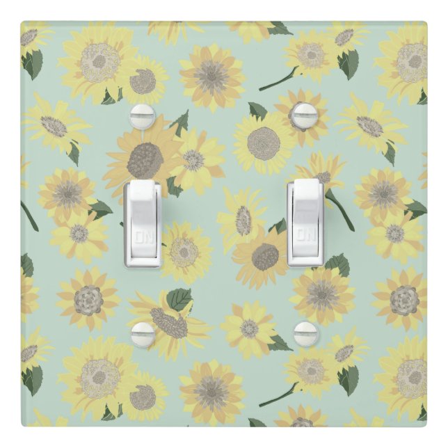 Sunflowers Painted Flowers Pattern Home Decor Light Switch Cover (In Situ)