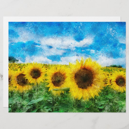 Sunflowers painting (Front/Back)