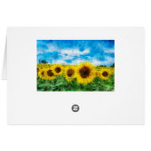 Sunflowers painting cards (Back Horizontal)