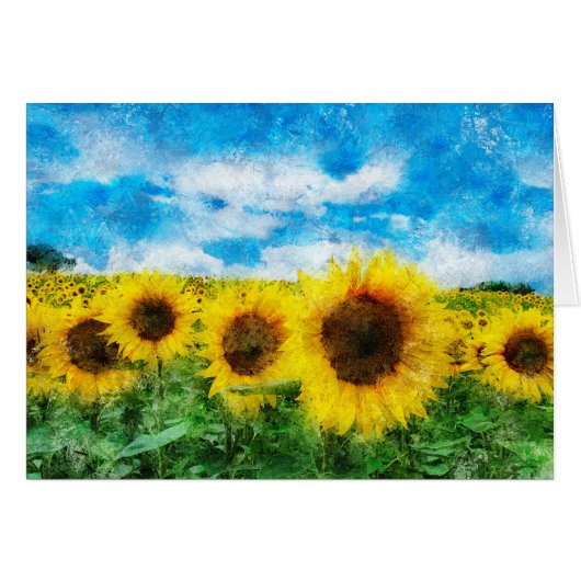 Sunflowers painting cards (Front Horizontal)
