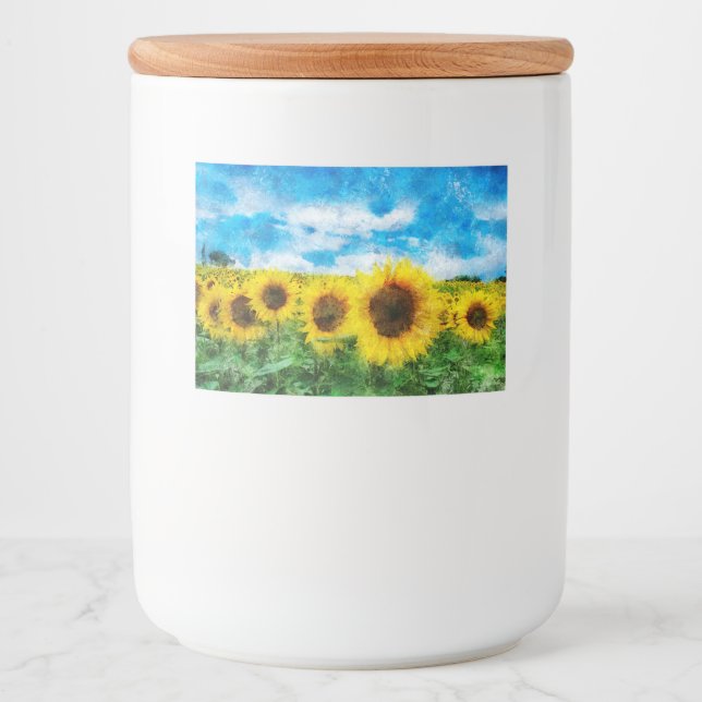 Sunflowers painting food label (Front)