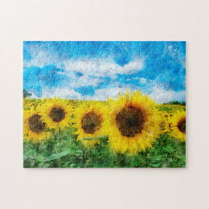 Sunflowers painting jigsaw puzzle