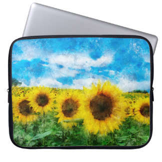 Sunflowers painting laptop sleeve