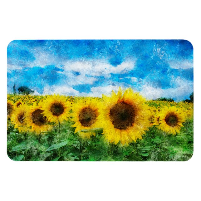 Sunflowers painting magnet (Horizontal)