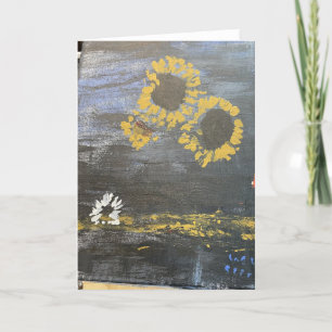 Sunflowers Painting Thank You Card