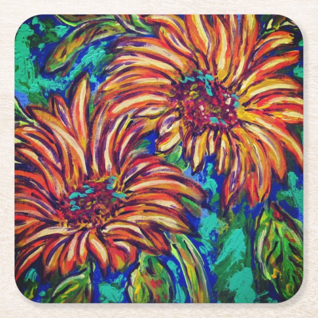 Sunflowers Paper Coaster (Front)