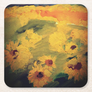 Sunflowers Paper Coaster
