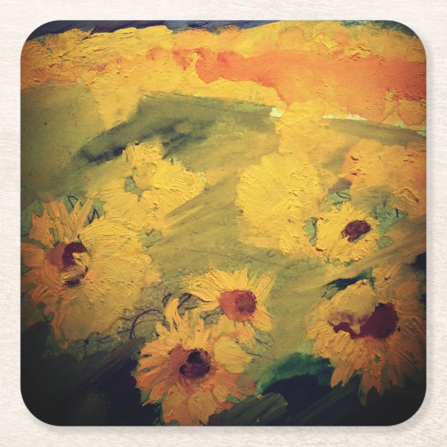 Sunflowers Paper Coaster (Front)
