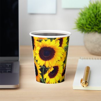 Sunflowers Paper Cups by MarblesPictures at Zazzle