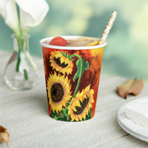 Sunflowers Paper Cups