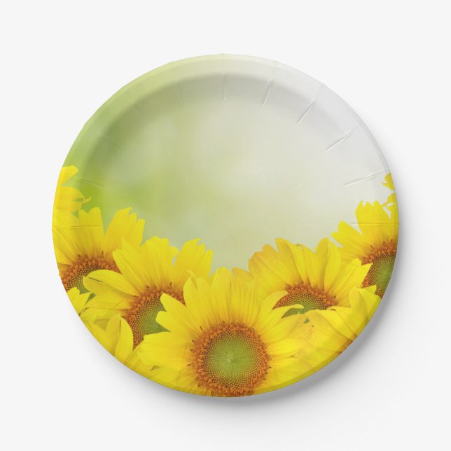 Sunflowers Paper Plates (Front)