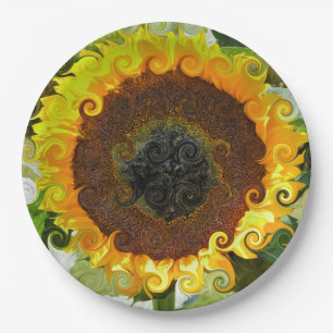 SUNFLOWERS PAPER PLATES