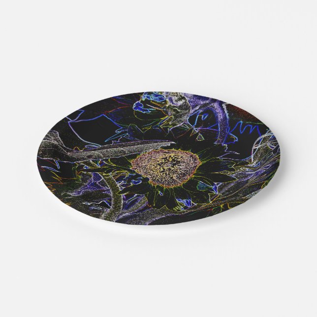 SUNFLOWERS PAPER PLATES (Angled)