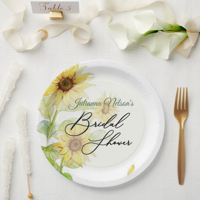 Sunflowers   paper plates (Wedding)