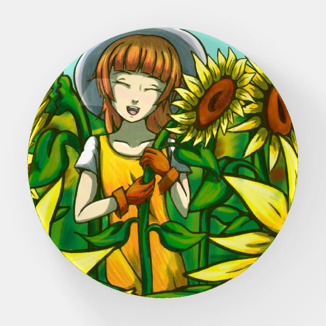 Sunflowers Paperweight (Front)