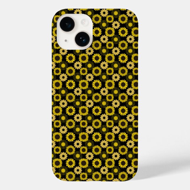 Sunflowers pattern bx4 Black BG Case-Mate iPhone Case (Back)