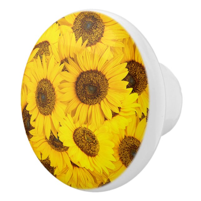 Sunflowers Pattern Ceramic Knob (Right)
