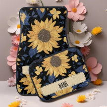 Sunflowers Pattern - Custom Name Floral