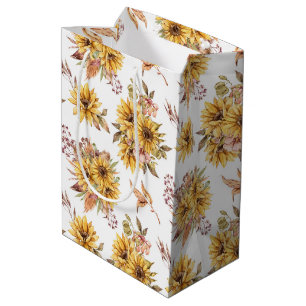 Sunflowers Pattern  Medium Gift Bag