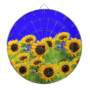 Sunflowers - Peace - Freedom for Ukraine Dart Board