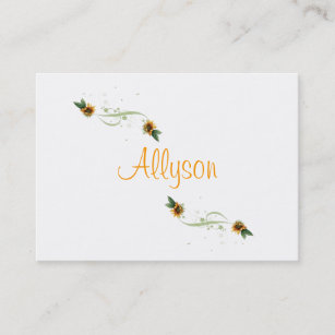 Sunflowers Personalized Business or Calling Cards