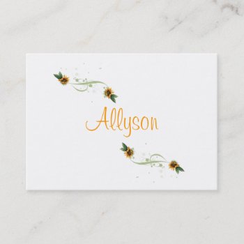 Sunflowers Personalized Business Or Calling Cards by jaisjewels at Zazzle