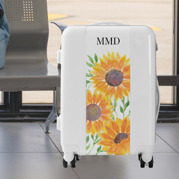 Sunflowers Personalized Luggage by SewMosaic at Zazzle