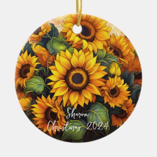 Sunflowers Personalized Ornament