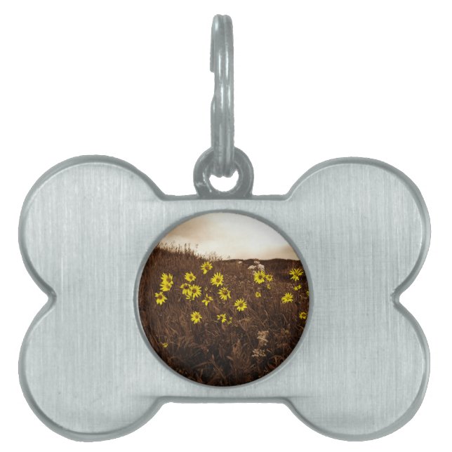 Sunflowers Pet ID Tag (Front)
