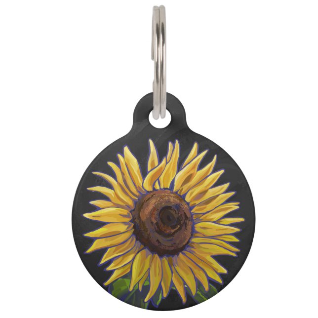 Sunflowers Pet ID Tag (Front)